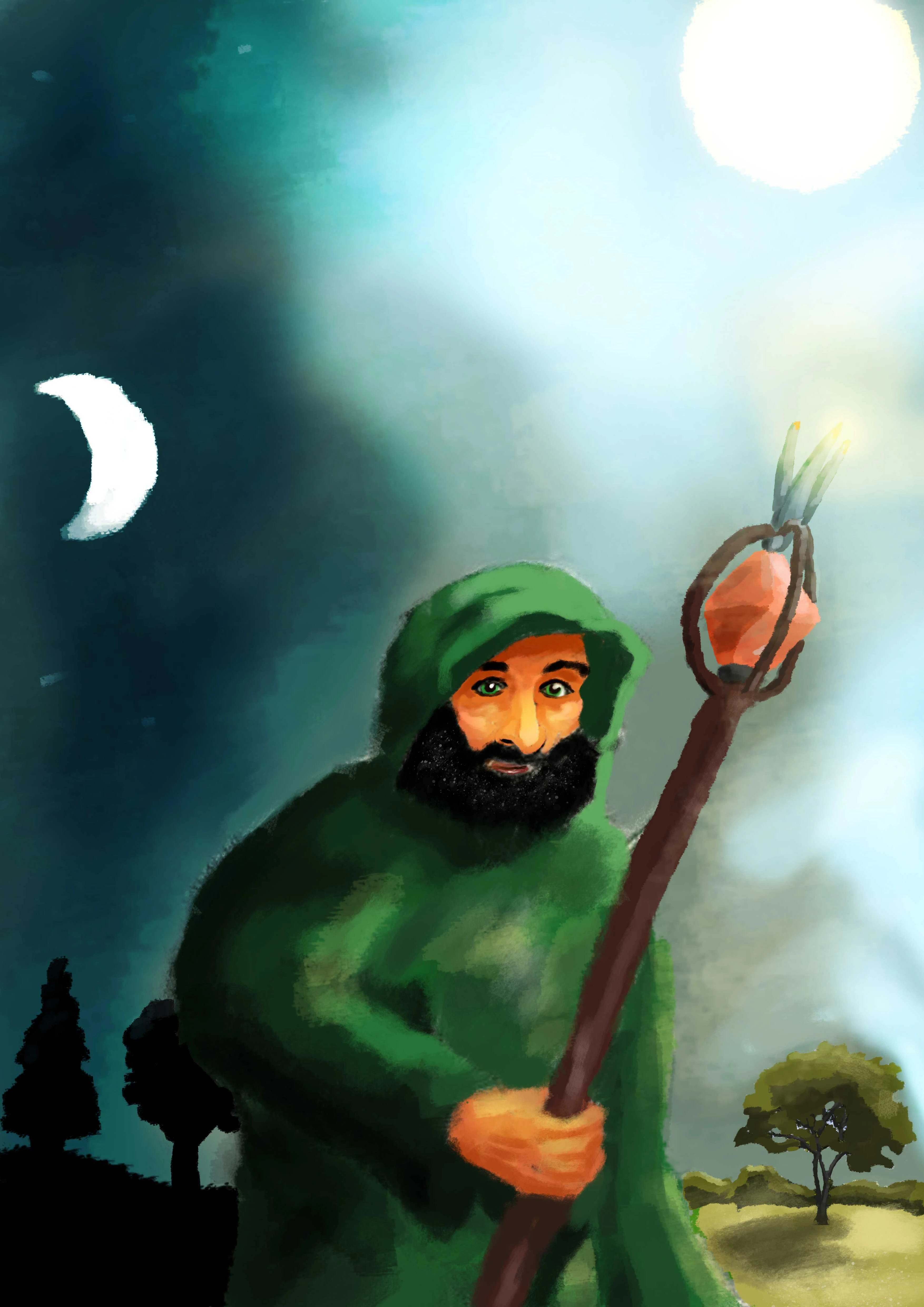 Stylized artwork for an interactive educational notebook – personal project