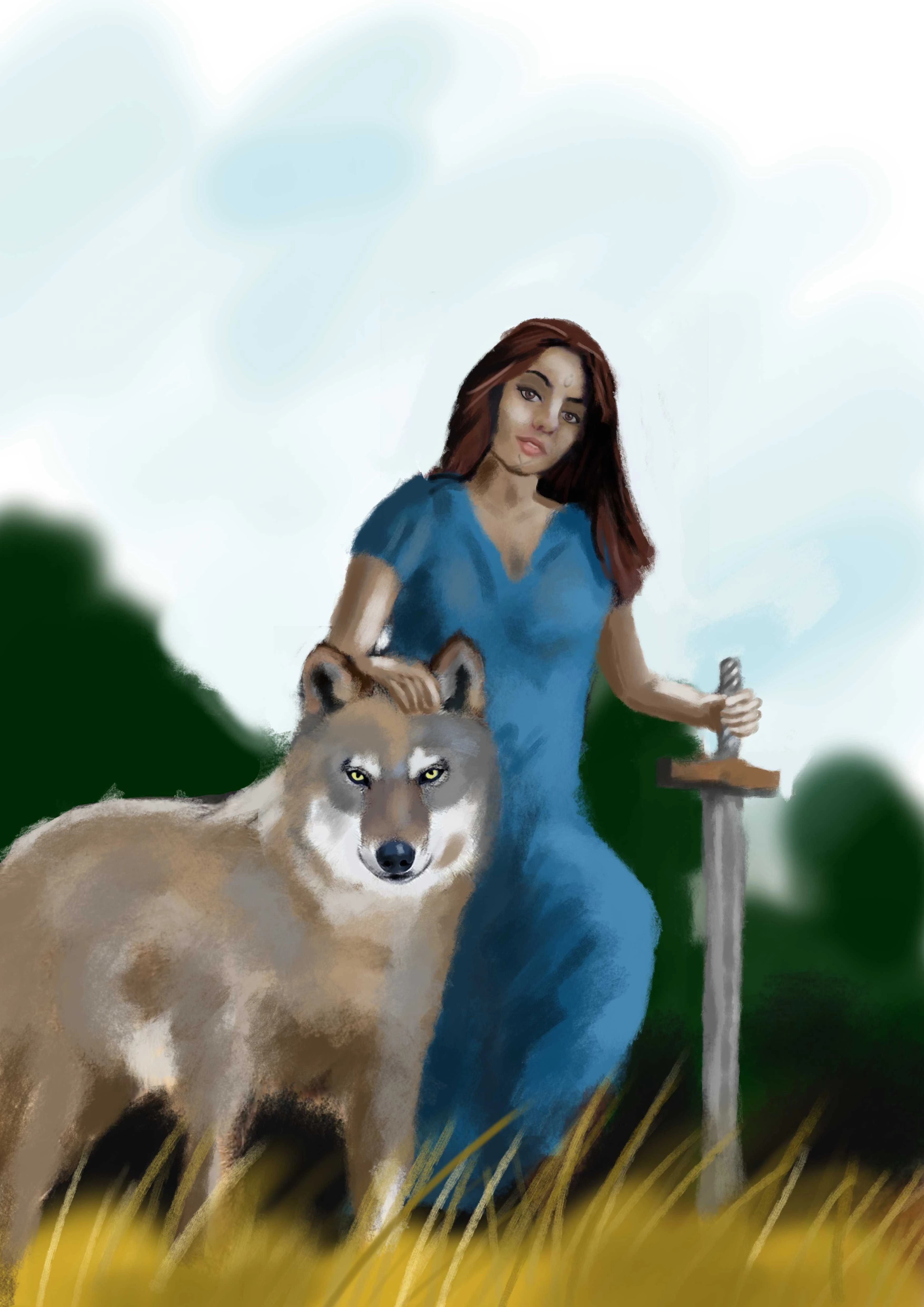 Cartoon-style scene from an interactive notebook app – personal illustration